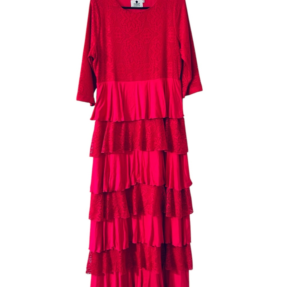 Hot pink Layered Maxi Dress